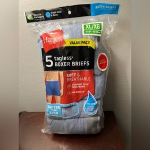 Men's Hanes 5pk Tagless Boxer Briefs New Unopened Sz XL
